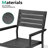 Deen Auminum Stackable Outdoor Dining Armchair-134106875-118337269