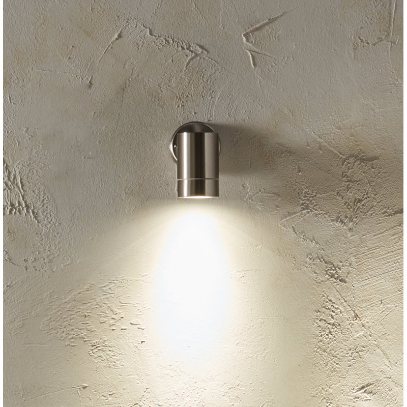 Aariyah Integrated LED Outdoor Armed Sconce, Silver