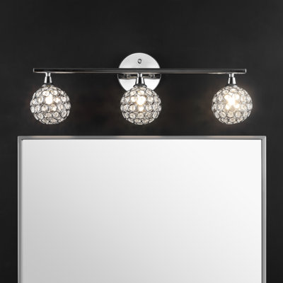 Matthies Iron/Glass Contemporary Glam LED Vanity Light