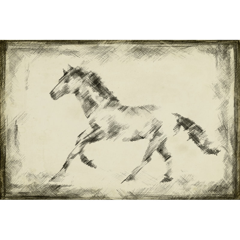 Étude équine II, H 24 po x l 36 po x P 1,25 po