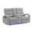 6611 Grey Power Console Reclining Loveseat