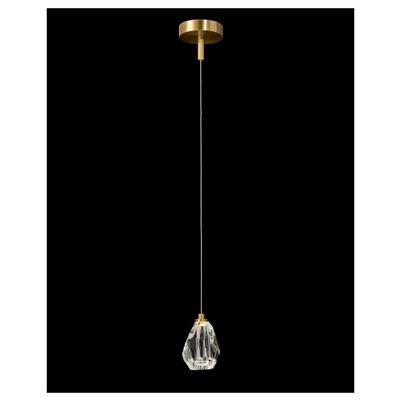 Luminaire suspendu facetté en cristal