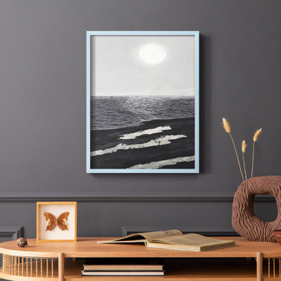 «Silver Shoreline I», reproduction encadrée - bois massif