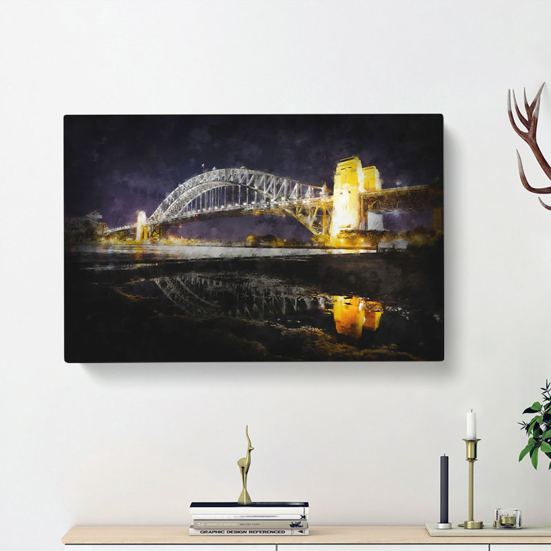 Sydney Harbour Bridge Australia - Wrapped Canvas, 35cm H x 50cm W x 3cm D