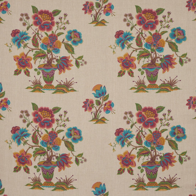 Tissu en lin Ashford, Mûre / naturel