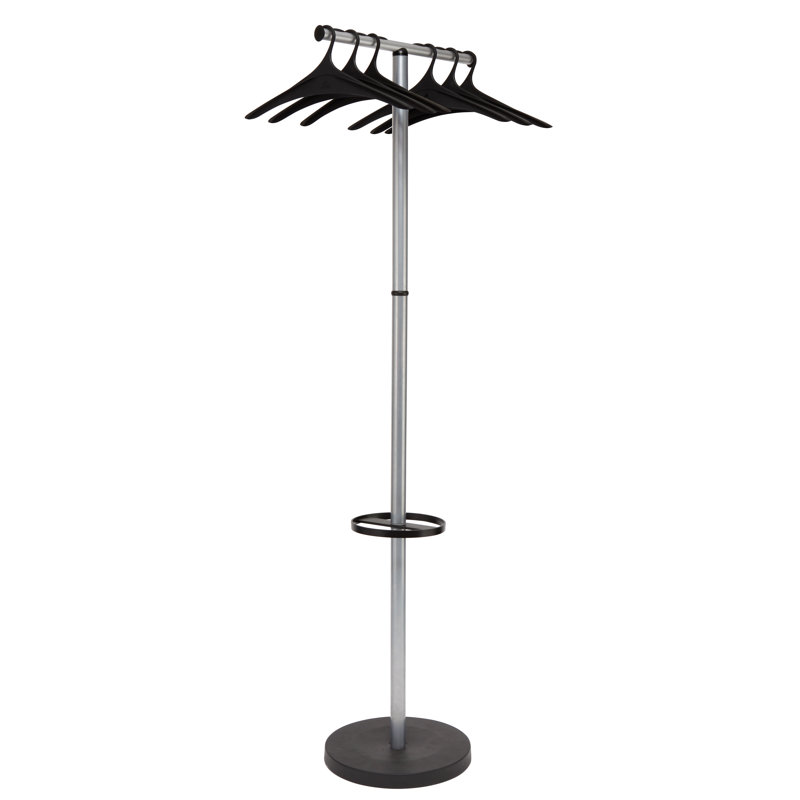 Porte-manteau à 6 cintres avec porte-parasol