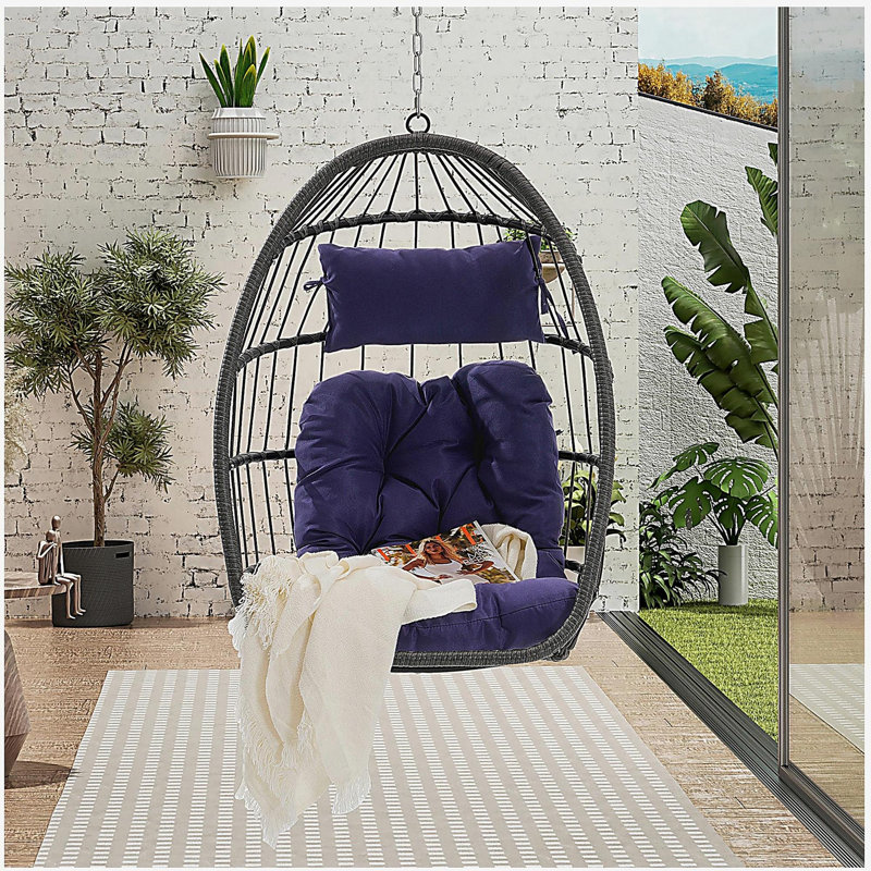 Fauteuil suspendu en rotin