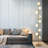 Sequim Jazzalyn 5ft Modern LED Gold 9-Light Tree Floor Lamp White Glass Globe