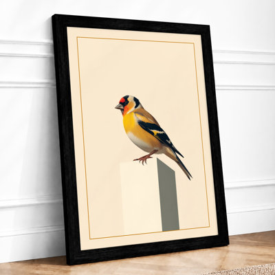 Songbird on Post Botanical - Framed Print
