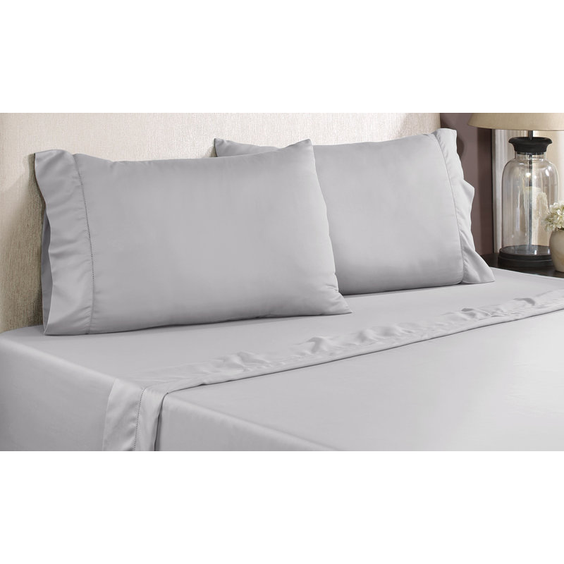  Solid Colour Cotton Blend Sheet Set, California King, Beige