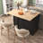 Versatile Kitchen Island With Drop Leaf And 3 Tier Pull Out Cabinet, Ideal For Extra Storage And Workspace In Modern Kitchens.-1260784084