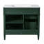 Meuble-lavabo de 36 po avec lavabo supérieur, armoire de rangement moderne avec 2 tiroirs et un tiroir basculant-110090384