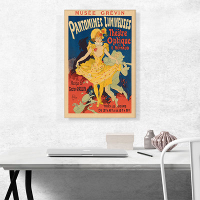 «Pantomimes Lumineuses at the Musee Grevin 1892» par Jules Cheret - reproduction d'art sur toile tendue