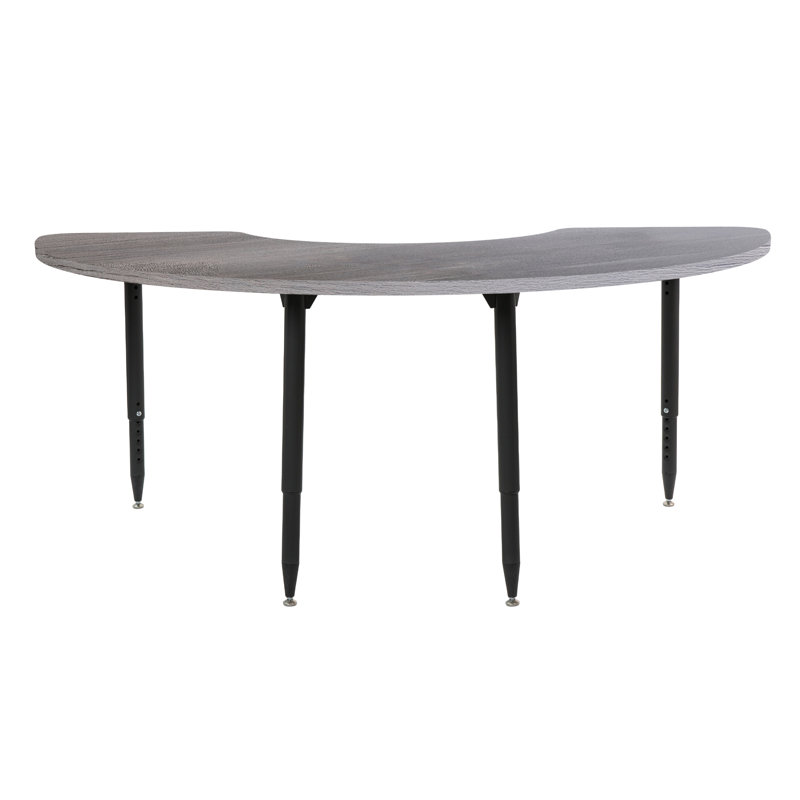 Table d'activité Adapte 36 x 72, Bois gris, Noir