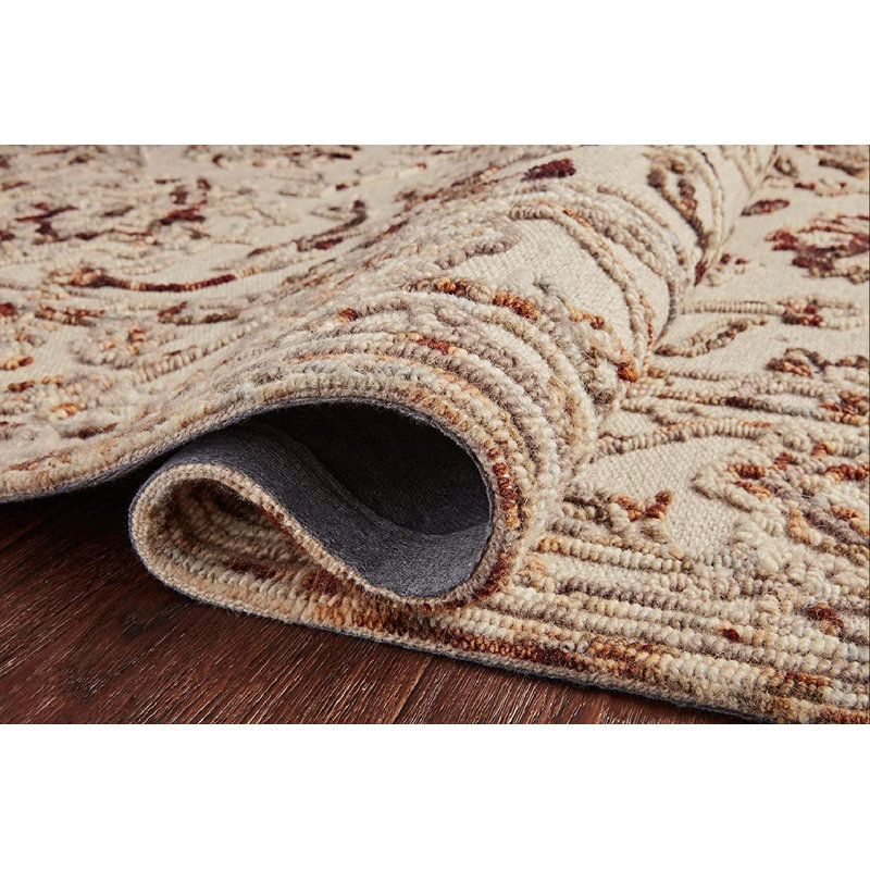 Engli Wool Floral Indoor Rug, Square 1'6"
