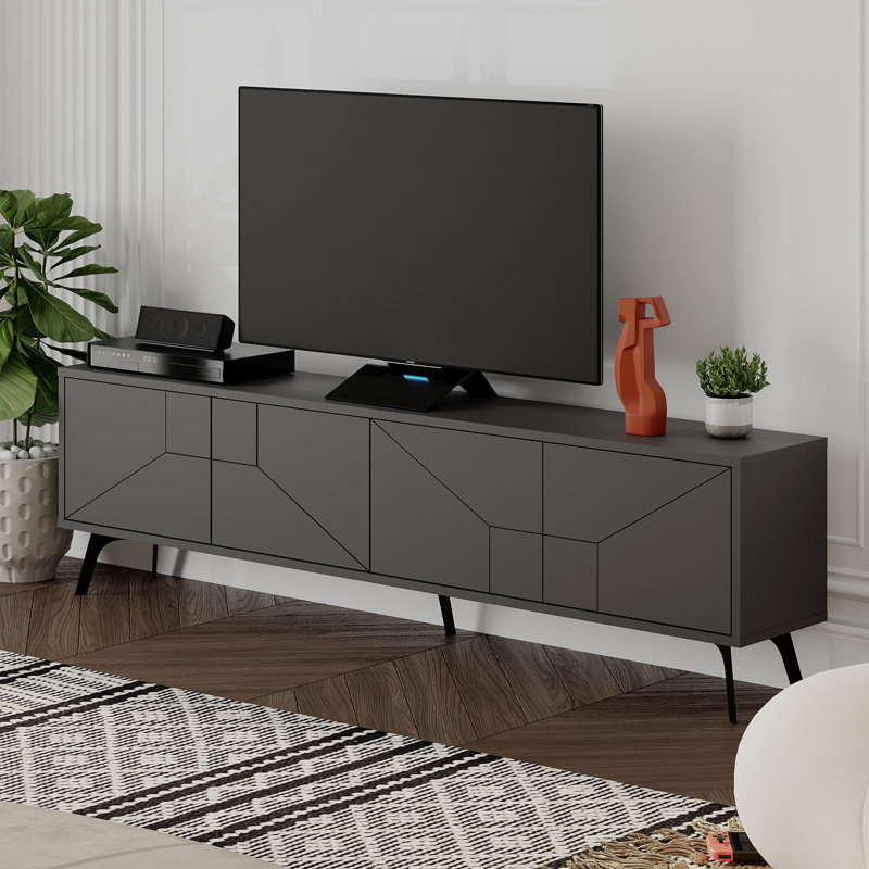 Dune 180cm TV Stand - Modern Design with Ample Storage for TVs up to 65", Anthracite