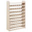 Solid Wood Floor Wine Bottle Rack Brown