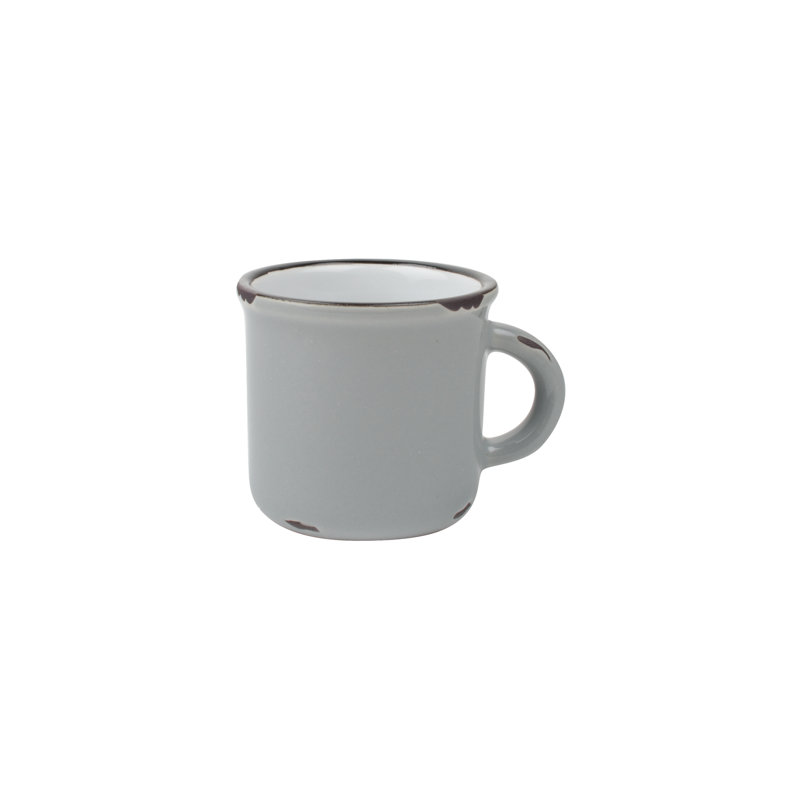 Tinware Stoneware Espresso Cup, Light Grey