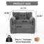 Ensemble de chaises d'appoint en chenille Ultimate Comfort, sièges modernes et polyvalents pour la chambre à coucher et le salon, gris