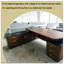 Bureau double caisson en L 102,36 po de style chinois-1733345509