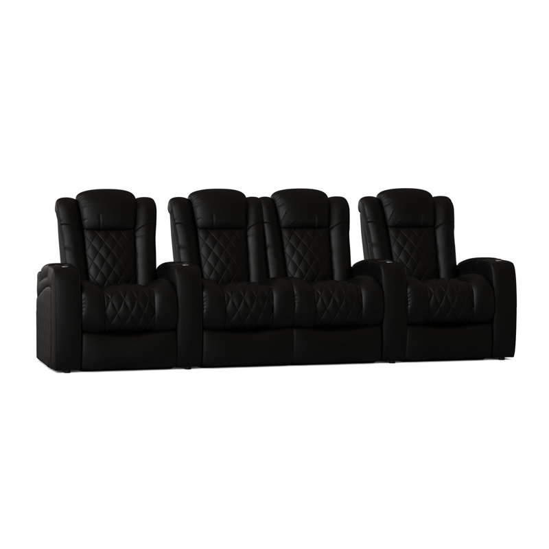 Sièges de cinéma maison de la série continentale (rangée de 4), Noir luxe