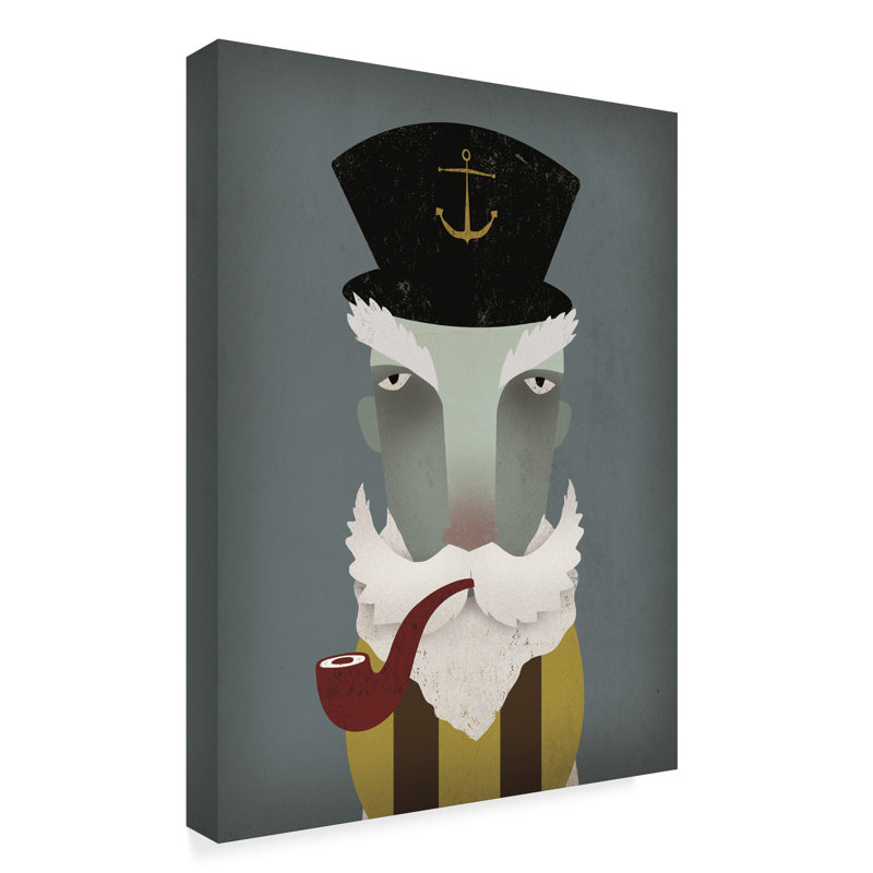 «Fisherman I» par Ryan Fowler, reproduction d'art graphique sur toile, H 32 po x l 24 po x P 2 po
