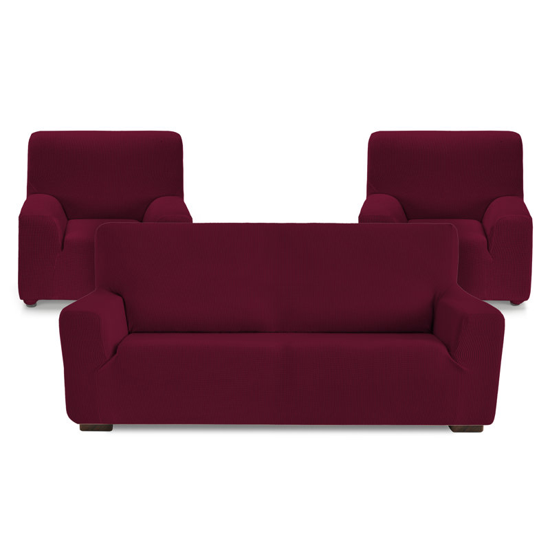 Monaco Sofa Slipcover, Grey, Set 3+1+1 Seats
