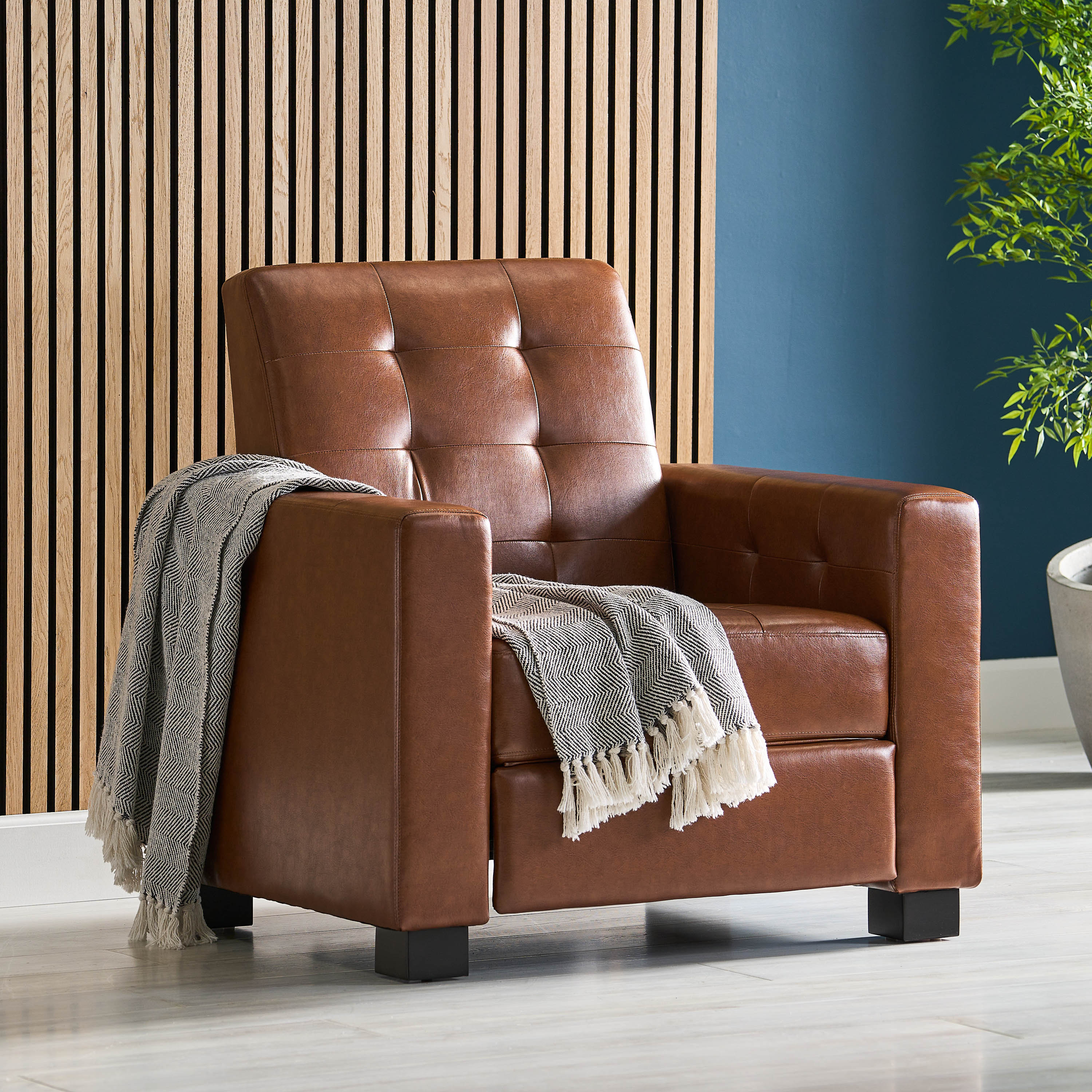 Latitude Run® Pamsha 37.25'' Wide Faux Leather Manual Club Recliner & Reviews | Wayfair