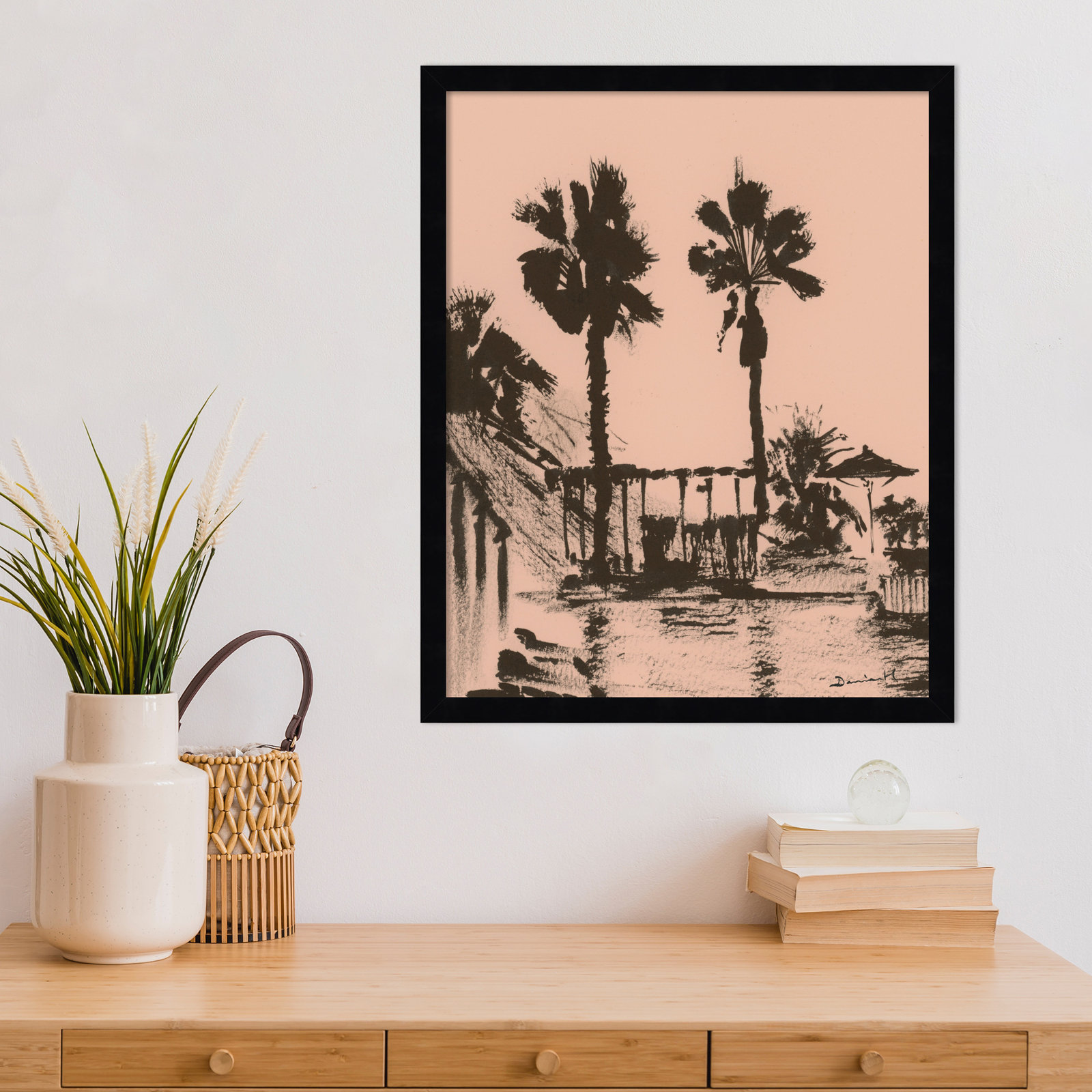 Holiday Print by Dan Hobday, Black, 21" H x 17" W