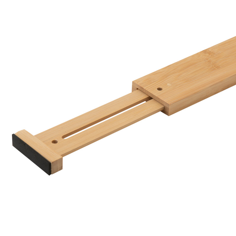Large Adjustable Bamboo Drawer Dividers Set of 2