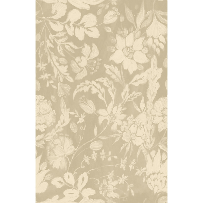 FLOWERY ORNAMENT Taupe, Tan