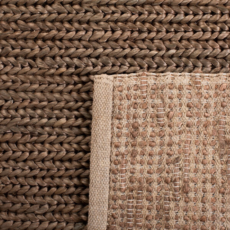 Ralph Lauren Ponderosa Jute, Cotton Solid Color Rug, Brown, Rectangle 6' x 9'