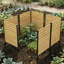 Paravent en bois de cèdre H 72,8 po x l 38,5 po - Cadre en aluminium, résistant aux intempéries, pour l'extérieur