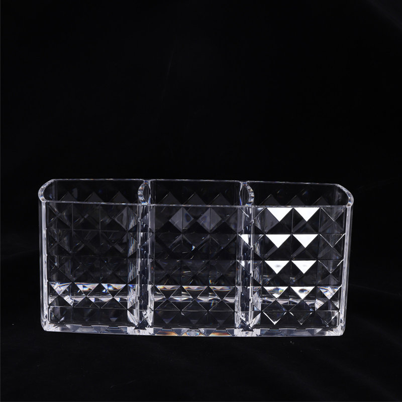 Plastic 3 Compartment Makeup Organizer