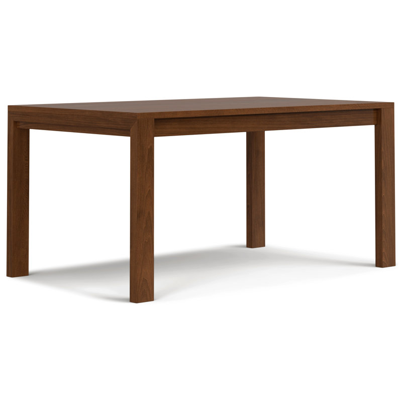 Wilson 60"W Wood Rectangle Dining Table, Transitional Style, Seats 6, Walnut