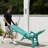 Outdoor HDPE Reclining Lounge Chaise With Wheels & Cup Holder-402390996