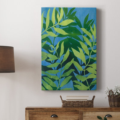Toile tendue avec châssis de qualité supérieure Ocean Vines I - prête à être accrochée