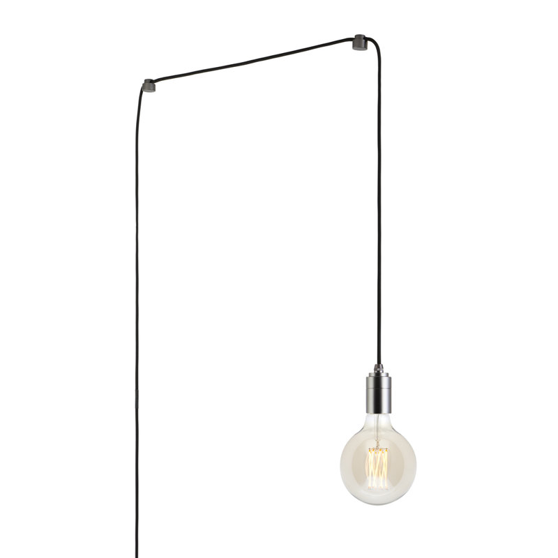 Luminaire suspendu à 1 lumière Gaia, Graphite