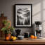 Misty Mountain Ranges Scandinavian - Framed Print-63764371-63764373