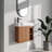 24" Floating Vanity with Geometric Ceramic Sink
