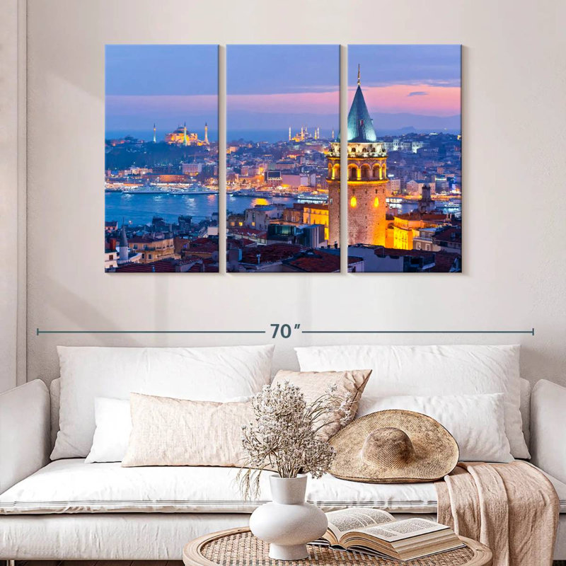 Crépuscule Tergel Istanbul, H 32 po x l 50 po