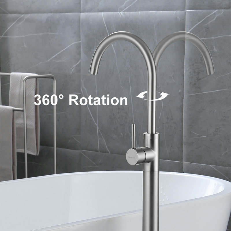 Floor Tub Spout, Brushed Nickel