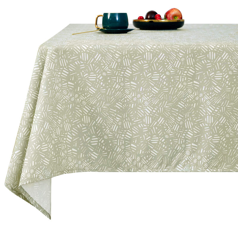 Print Water Resistant and Spill Oxford Tablecloth, 108'' L x 54'' W, Purple