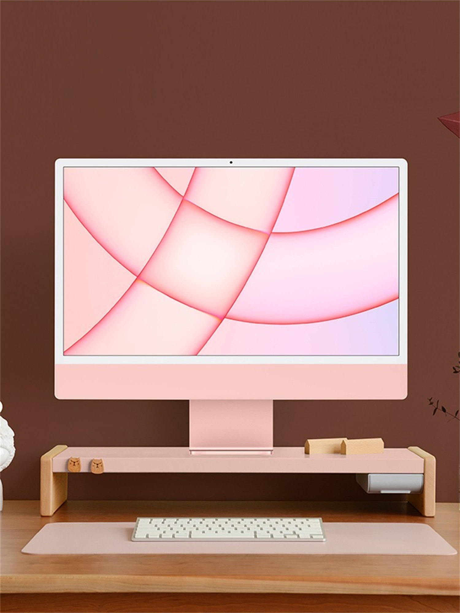 Hokku Designs Desktop Computer Monitor Elevating Stand | Wayfair