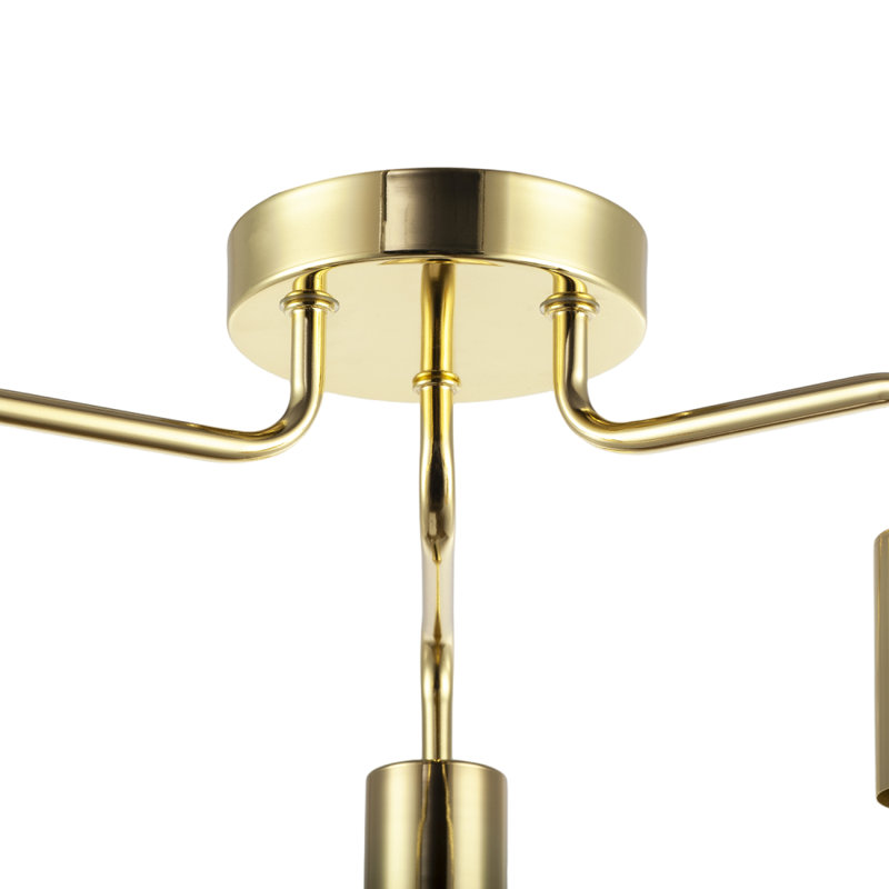Semi Flush Mount, Antique Brass