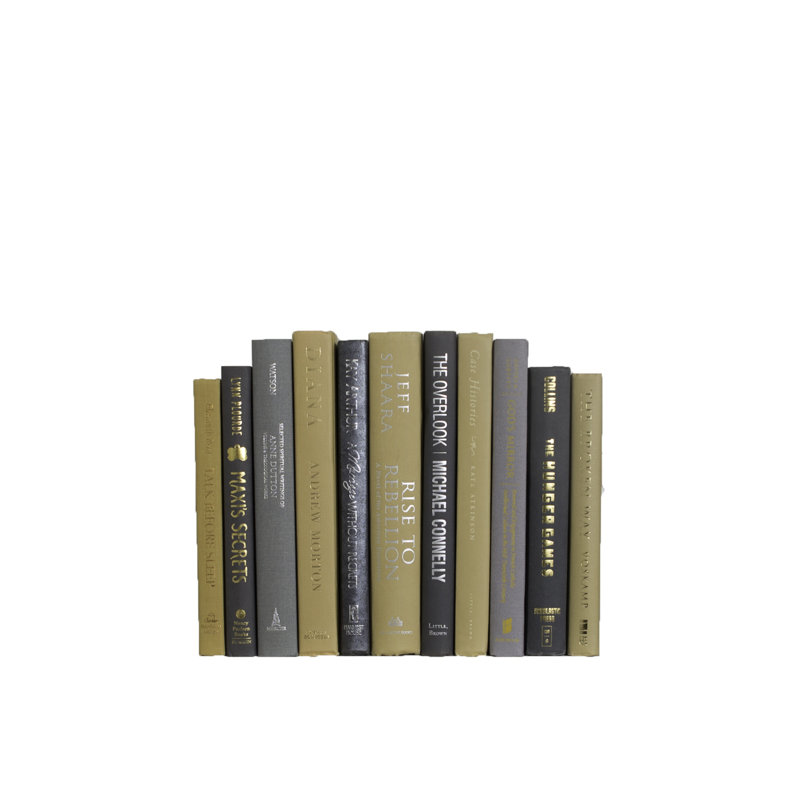 Decorative Books - Cloudy Haze Book Bundle - 1 Foot of Grey and Yellow Books
