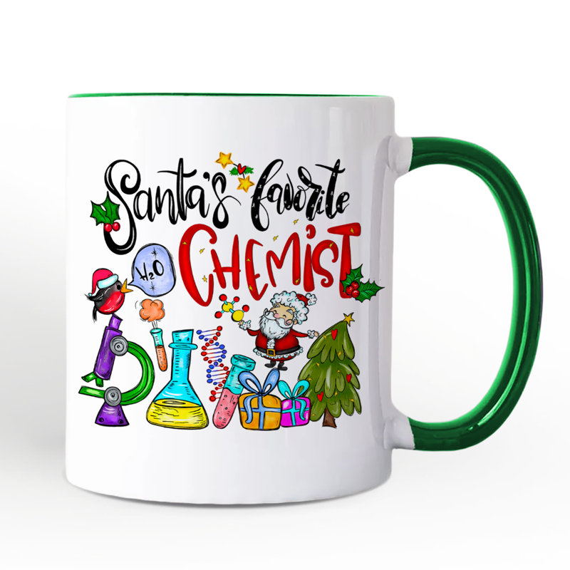 Tasse de père Noël préférée du père Noël, cadeau de chimie avec nom personnalisé