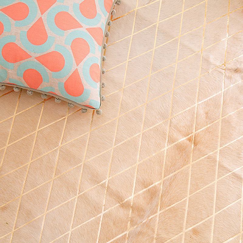 Arlequin Hide Cowhide Geometric Area Rug, Novelty 6' x 7'
