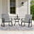 Gros Metal 2 - Person Outdoor Rocking Seating Group with Cushions, 3-Piece Outdoor Rocking Chairs Set With Glass Coffee Table-673178760