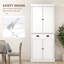Armoire de cuisine 72,5 ", armoire de rangement autoportante traditionnelle avec 4 portes, tiroir et 3 tablettes réglables